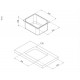 Stainless steel built-in sink 320x260x150mm
