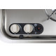 Cooker-sink combination – with 2-piece glass cover
