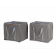 Folding boxes with carrying handles - set of 2