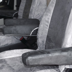 Armrest cover Ducato 07 Alcatraz Velour anthracite for 943301 / 943302