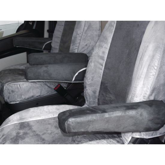Armrest cover Ducato 07 Alcatraz Velour anthracite for 943301 / 943302