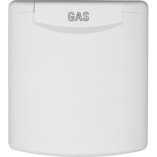 Gas outlet 130 x 145 mm with magnetic closure - White