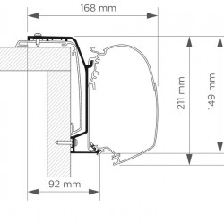 Awning adapter for Thule wall awnings