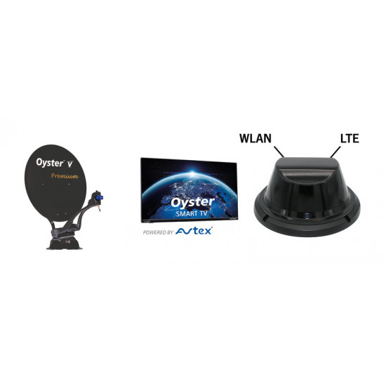 Ten Haaft Oyster Multimedia Package Pro, V85 Premium Twin Skew + Smart TV24" + Access