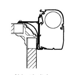 Awning adapter for Adria semi-integrated motorhomes