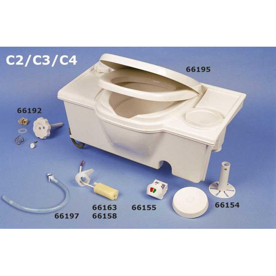 Flushing pump for cassette toilets C2 / C3 / C4