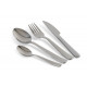 Stainless steel cutlery set for 4 people, shiny