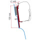 Fiamma awning adapter for awning F45, For Ford Custom Nugget with high roof, 2 holders of 12 cm, Left-hand drive,  2015-, f43van, silver