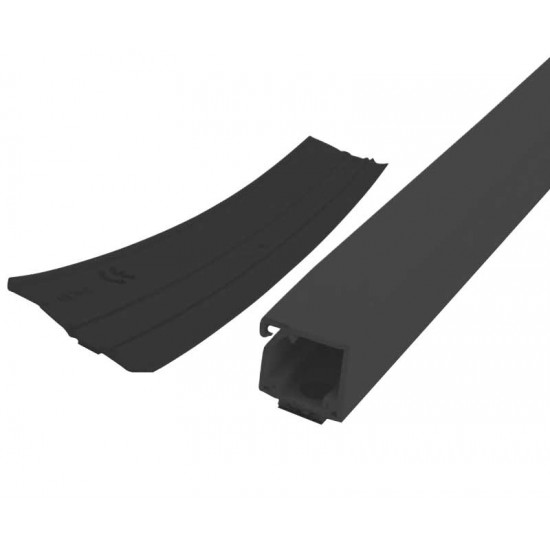 Cable trunking 35x20mm 20m roll black with double-sided adhesive tape