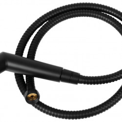 Shower set with shut-off valve - matte black