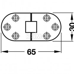 Folding table hinge, matte brass