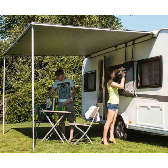 Thule wall-mounted awning 5200 4.0m, silver housing, color: Blue Sky