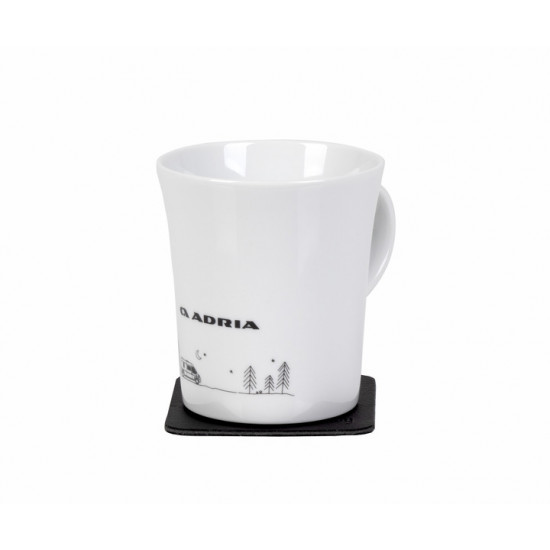 Porcelain magnetic mugs with handles - VAN design - 270 ml - set of 2