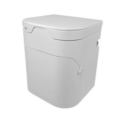 Compact composting toilet with electric agitator - White - Version 4