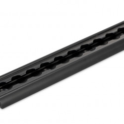Lashing rail 2m, black, for the vehicle exterior wall