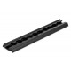 Lashing rail 2m, black, for the vehicle exterior wall