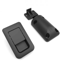 Snap lock 36 x 59 mm for door thicknesses 12 - 18 mm - Matte Black
