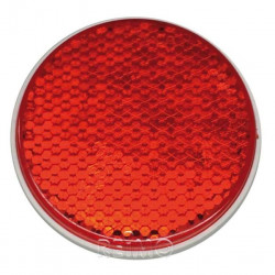 Round reflector 75mm red with screw mounting