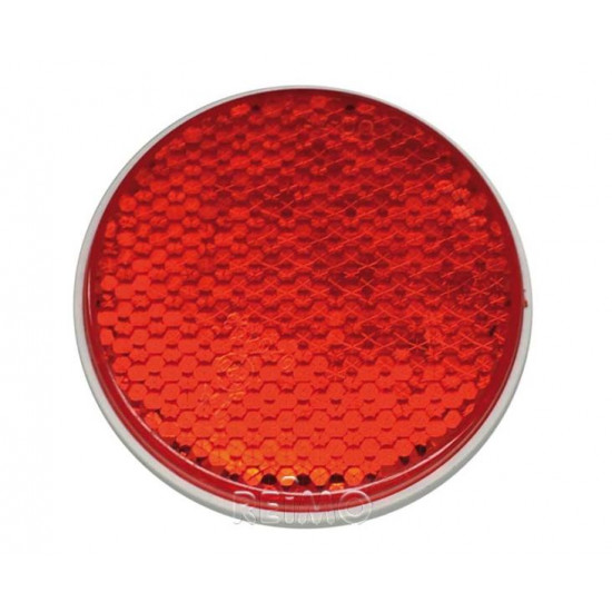 Round reflector 75mm red with screw mounting