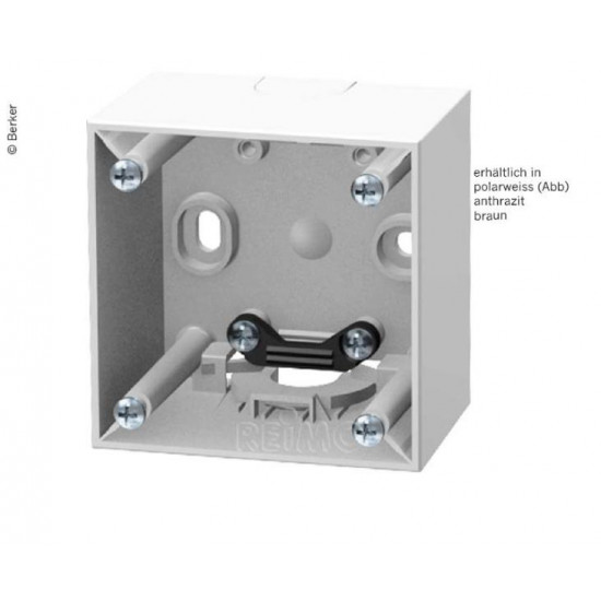 Berker surface-mounted enclosure, high-profile, anthracite glossy