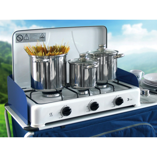 Camp4 stainless steel cookware set with glass lids - 6-piece