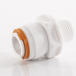 Straight connector - With 3/8" male thread