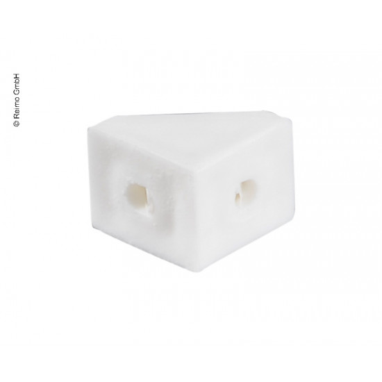Mini furniture connectors, 10 pieces (white), 2-hole