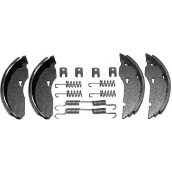 Brake shoe set including flange nut - ALKO 1635/1636/1637