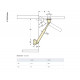 Support flap bracket - Model 506 - 20 cm