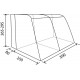 Freestanding inflatable awning TOUR PONZA AIR 390 for motorhomes