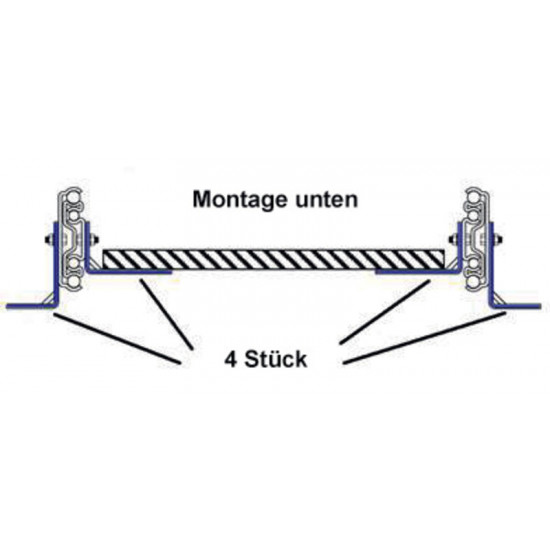 CARBEST Rollout Slider Gigant Extension Rails 559 mm - 1 Pair