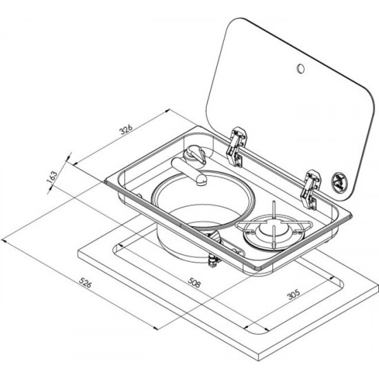 Kocher-Sink Combination ASO - Sink Left