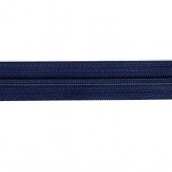 Continuous zipper sold by the meter in blue, 2.5cm wide