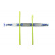 Broom holder with 5 clips in blue, 70cm