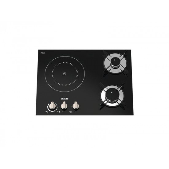 Hybrid gas cooker (2x gas + 1x induction), electric ignition, kW 12V