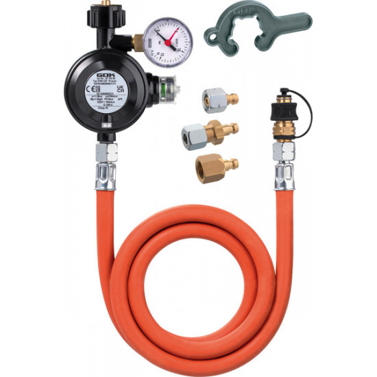 Regulator hose set with low-pressure regulator type EN 61
