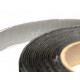 Self-adhesive hook and loop tape, 20 mm wide and 5 m long, color: black