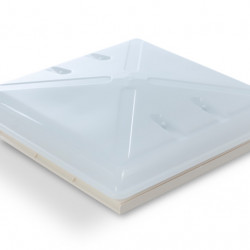 Roof hatch 400 x 400 mm - frosted glass - with roller blind and mosquito net