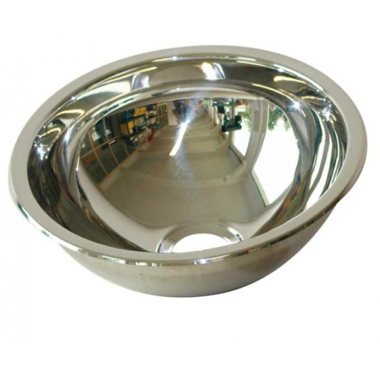 Washbasin, round, stainless steel 335