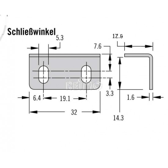 Rotary push-lock, single hole 1.2