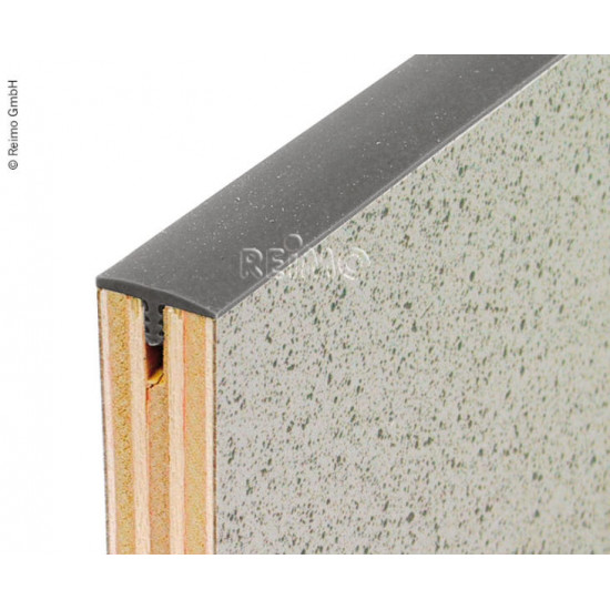 Standard 15mm T-edge edging - medium grey 40m
