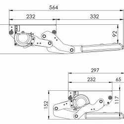 Series S electric step 700 mm 12 V