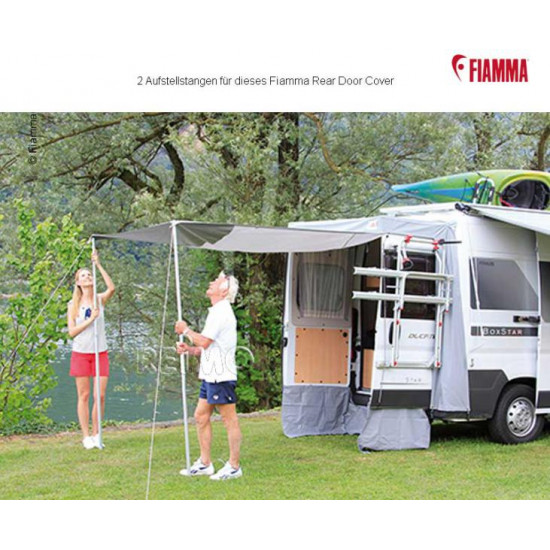 Support poles for sun canopy rear door cover, 2 pieces