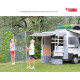 Support poles for sun canopy rear door cover, 2 pieces