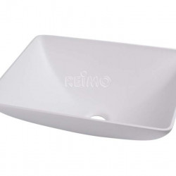 Square white washbasin, dimensions: 350x260mm H135mm