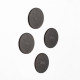 Metal nano-gel pads; set of 4, black, Ø 5.0 cm