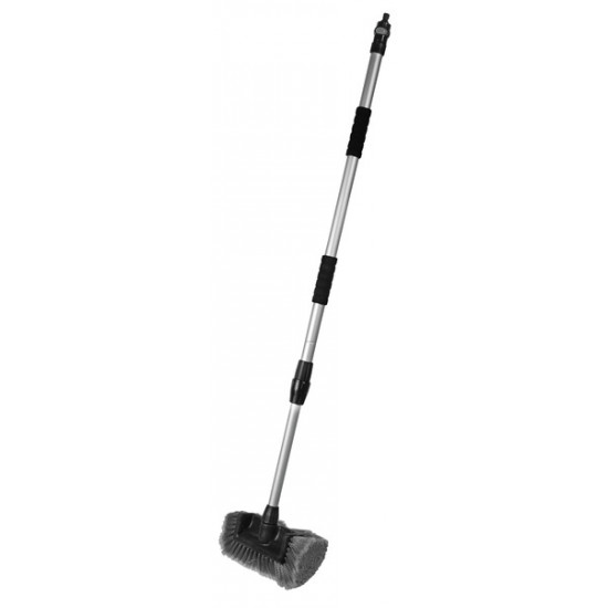 Car wash brush with all-around brush and telescopic handle