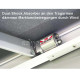W2600 x Abstract 2000mm FIAMMA F45s wall awning for motorhomes and vans, Housing colour Deep Black, Cloth Colour Royalegrey