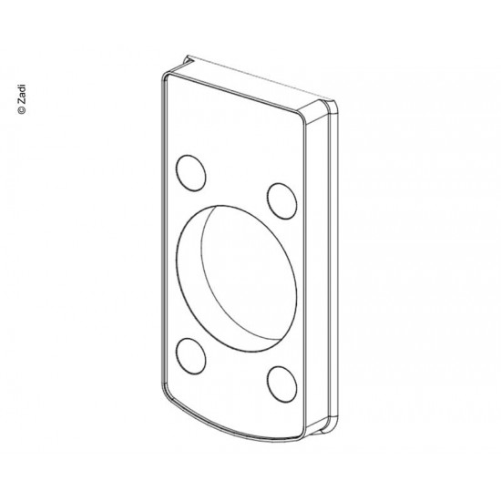 Door lock spacer plate for wall thickness 13mm for item no. 52601 / 52602
