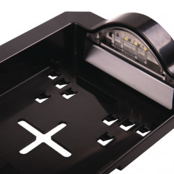 Illuminated license plate holder, 12V/24V